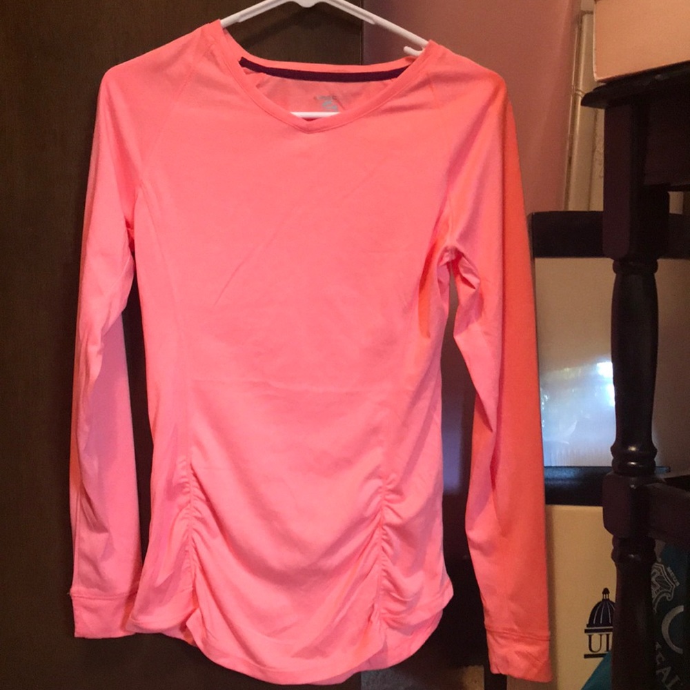 Coral Long Sleeve Work Out Top
